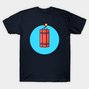 Bomb Cartoon Vector Icon Illustration (2) T-Shirt